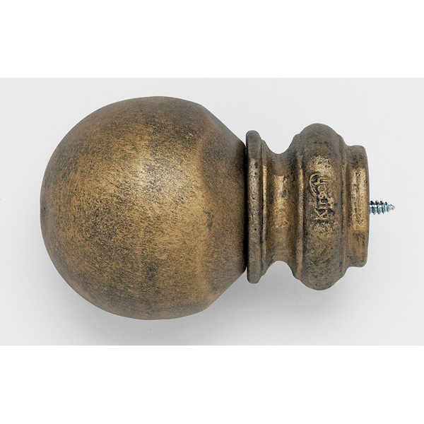 Pedestal Ball Finial Williams Drapery Kirsch Hardware and Wooden Curtain Rods